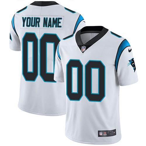 Nike Carolina Panthers White Men Customized Vapor Untouchable Player Limited Jersey